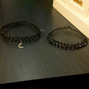 Two black chokers